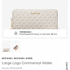 Brand New With Tags Michael Kors Large Logo Continental Wallet